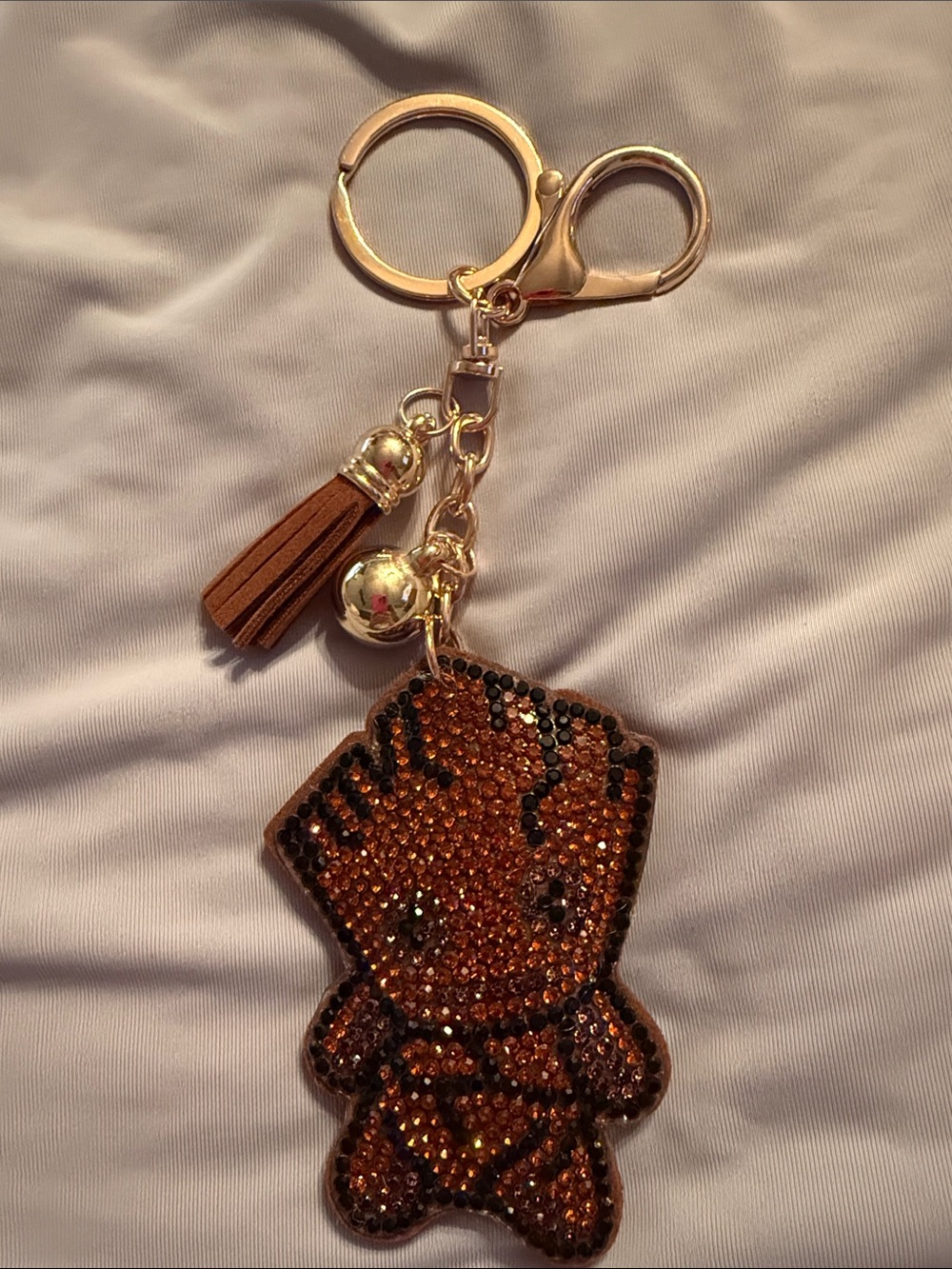 Rhinestone Groot Bag Charm Keychain